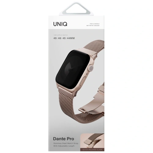 Kup UNIQ Dante Pro Strap Apple Watch 49/46/45/44mm rozsdamentes acél fém rózsaszín - UNIQ1454 - {ean13} - Sklep Home Screen