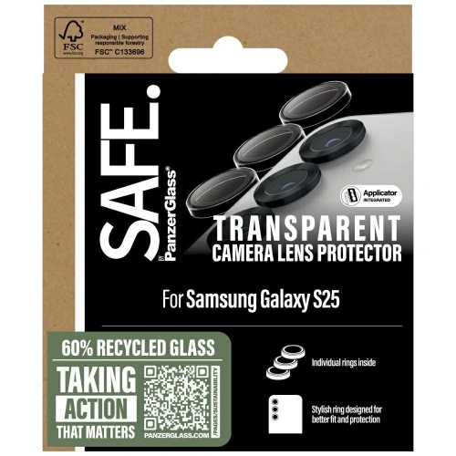 Kup Tvrzené sklo na objektiv SAFE by PanzerGlass Rings Lens Protector pro Samsung Galaxy S25 průhledné - PZG806 - {ean13} - Sklep Home Screen