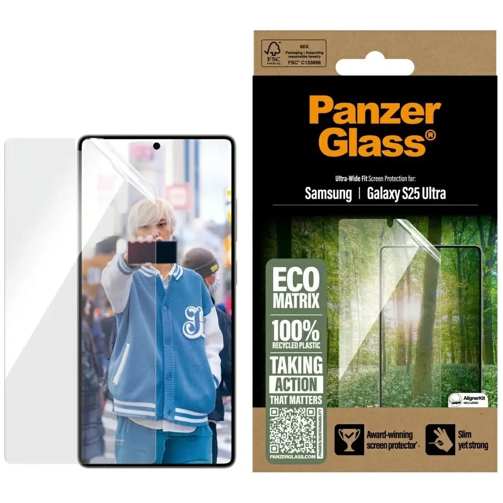 Szkło hartowane PanzerGlass Eco Matrix Ultra-Wide Fit do Samsung Galaxy S25 Ultra