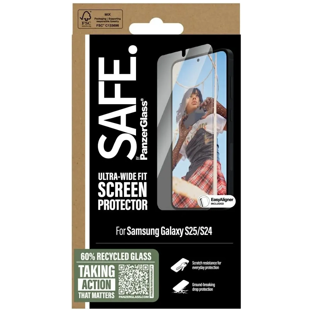 Szkło hartowane SAFE by PanzerGlass Ultra-Wide Fit do Samsung Galaxy S25