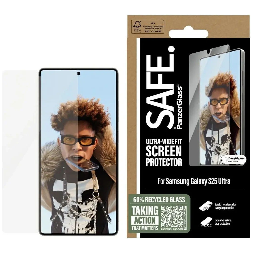 Szkło hartowane SAFE by PanzerGlass Ultra-Wide Fit do Samsung Galaxy S25 Ultra