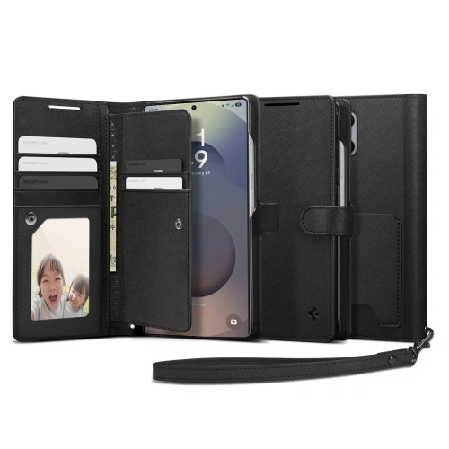 Kup Etui s klopou Spigen Wallet S Samsung Galaxy S25 Ultra Černá - SPN16655 - {ean13} - Sklep Home Screen