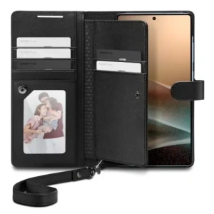 Kup Etui z klapką Spigen Wallet S Samsung Galaxy S25 Ultra Black - SPN16655 - {ean13} - Sklep Home Screen