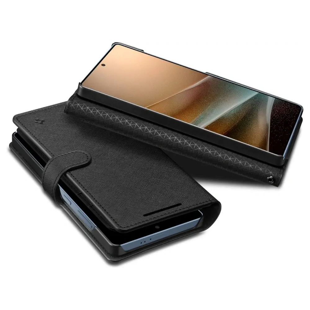 Etui z klapką Spigen Wallet S Samsung Galaxy S25 Ultra Black