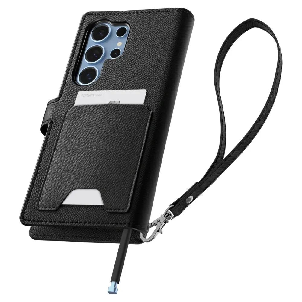 Etui z klapką Spigen Wallet S Samsung Galaxy S25 Ultra Black