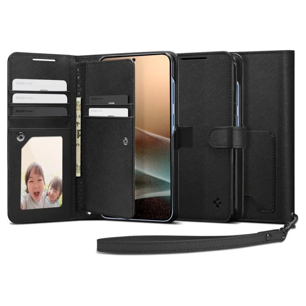 Etui z klapką Spigen Wallet S Samsung Galaxy S25+ Plus Black