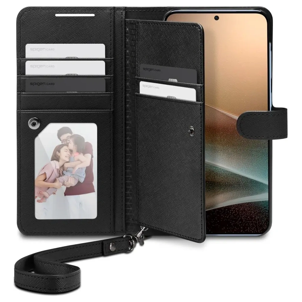 Etui z klapką Spigen Wallet S Samsung Galaxy S25+ Plus Black