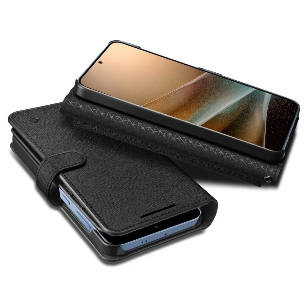 Etui z klapką Spigen Wallet S Samsung Galaxy S25+ Plus Black