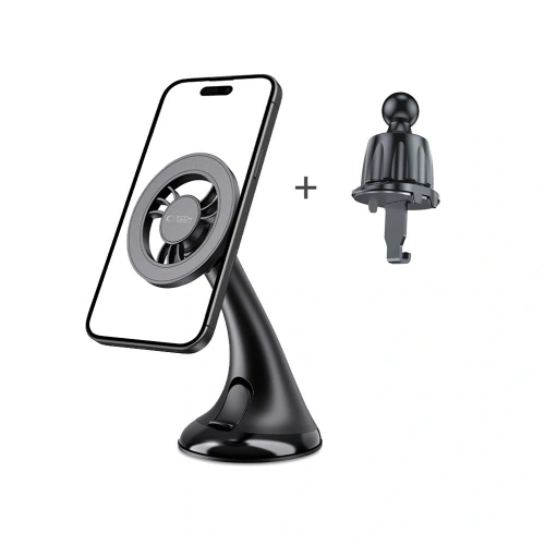 Kup Magnetický držák do auta na palubní desku / okno / do mřížky Tech-Protect N56 Magnetic MagSafe Dashboard Unrg & Vent Car Mount Black - THP3896 - {ean13} - Sklep Home Screen