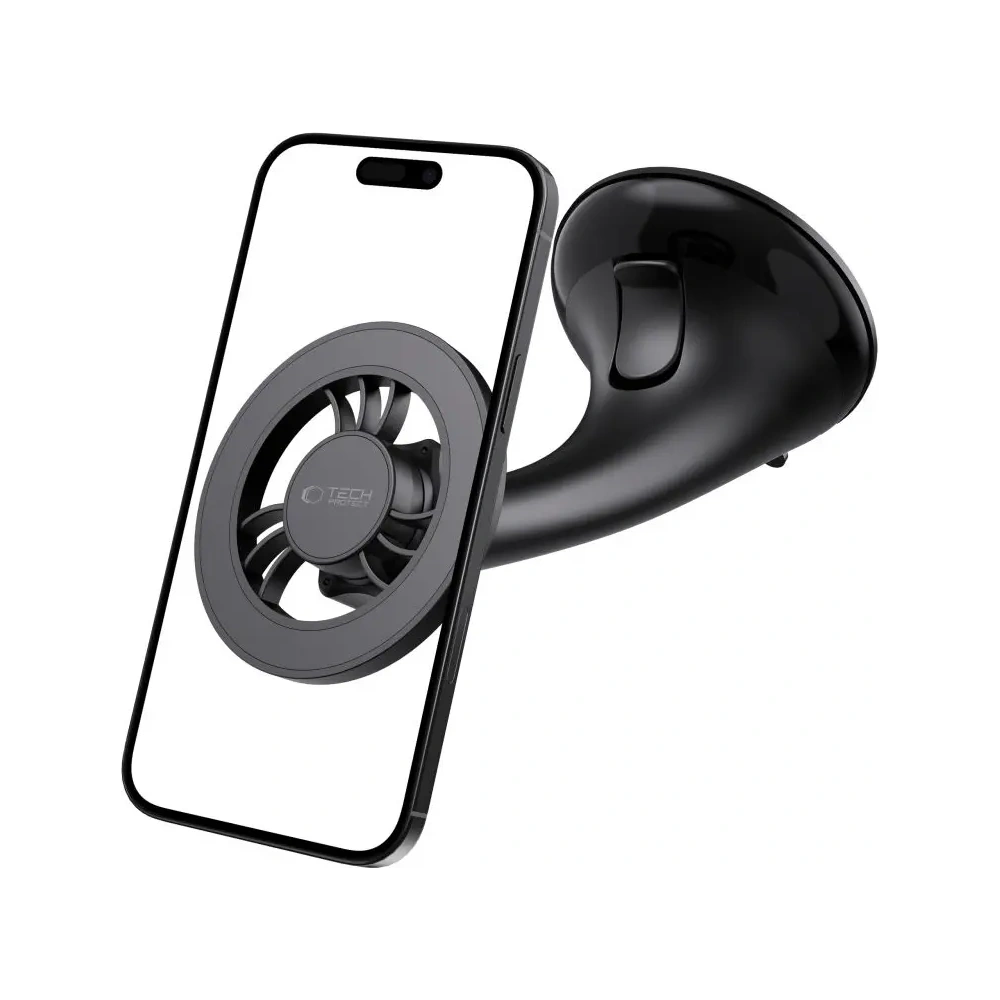 Magnetyczny uchwyt samochodowy na kokpit / szybę / do kratki Tech-Protect N56 Magnetic MagSafe Dashboard Unrg & Vent Car Mount Black