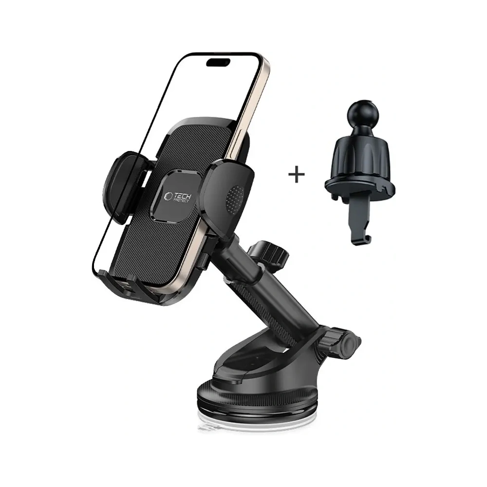 Uchwyt samochodowy na kokpit / szybę / do kratki Tech-Protect V3 Universal Dashboard & Vent Car Mount Black