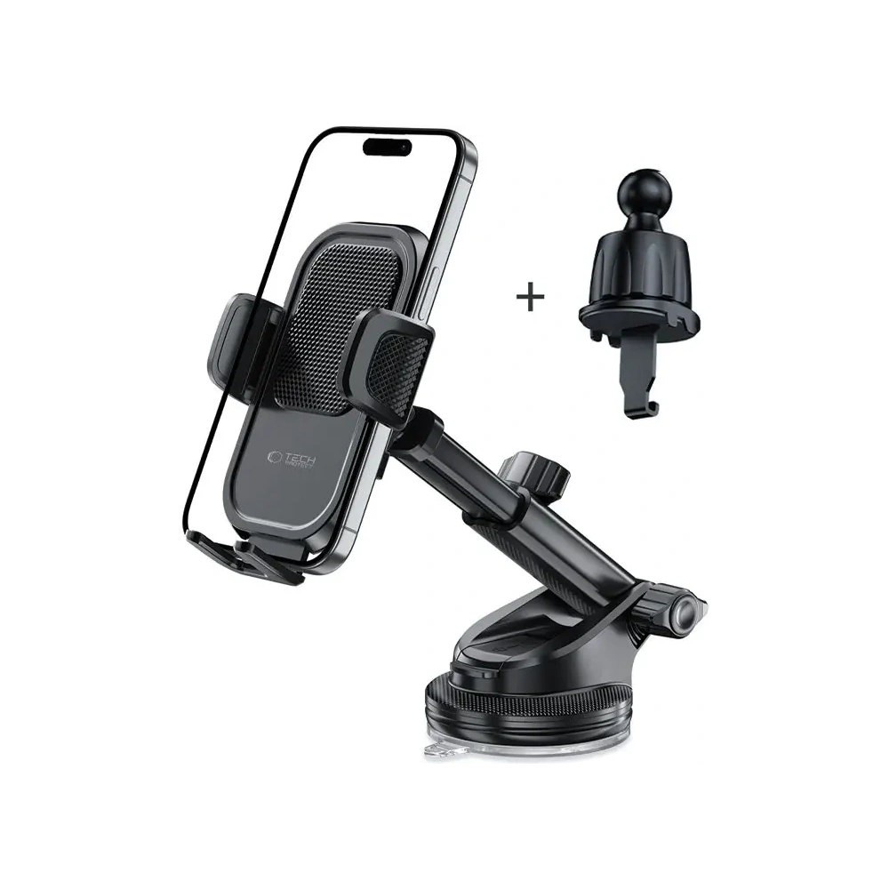 Uchwyt samochodowy na kokpit / szybę / do kratki Tech-Protect V8 Universal Dashboard & Vent Car Mount Black