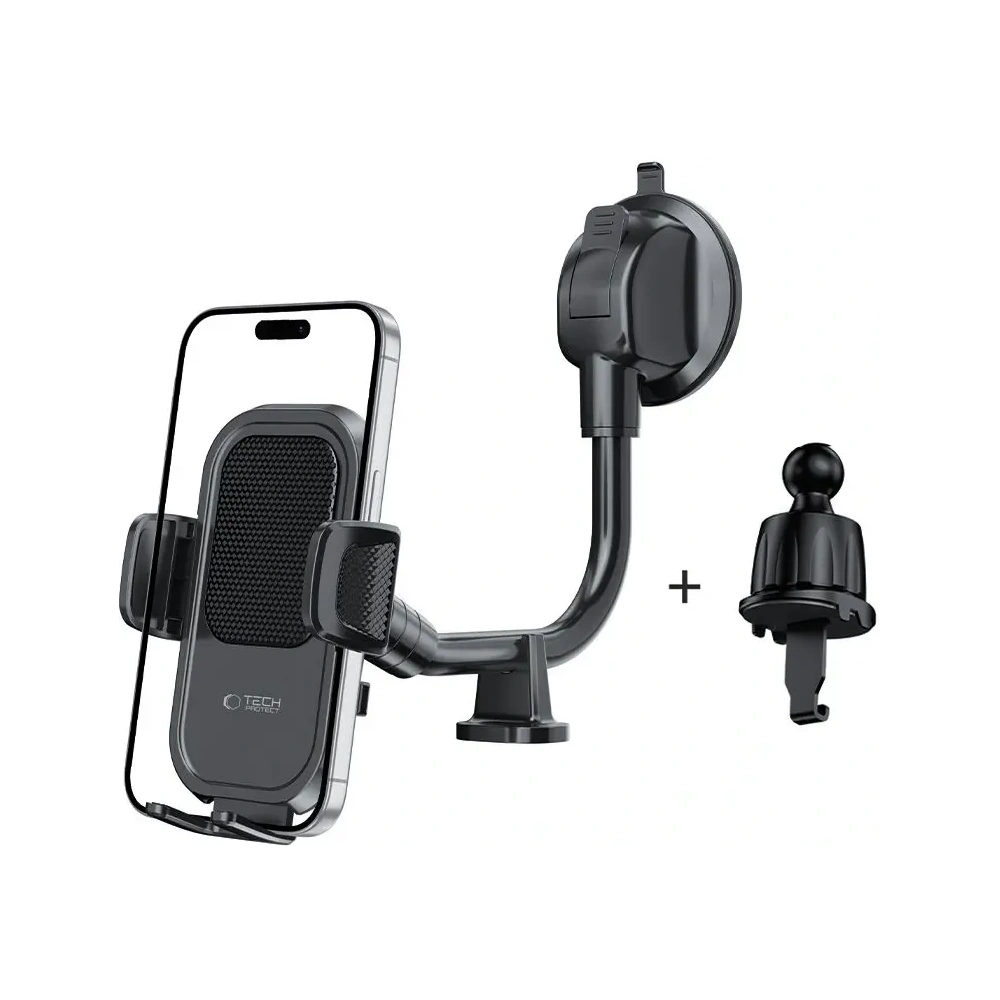 Uchwyt samochodowy na kokpit / szybę Tech-Protect V8 Universal Long Arm Dashboard & Windshield Car Mount Black