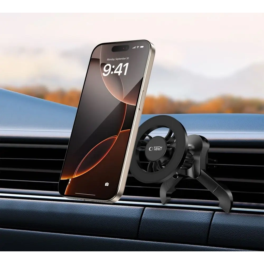 Magnetyczny uchwyt samochodowy do kratki Tech-Protect N56 Magnetic MagSafe Stable Vent Car Mount Black
