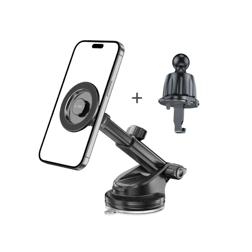 Kup Magnetický držák na telefon do auta na palubní desku / okno / do mřížky Tech-Protect N58 Magnetic MagSafe držák do auta na palubní desku a ventilaci černý - THP3902 - {ean13} - Sklep Home Screen