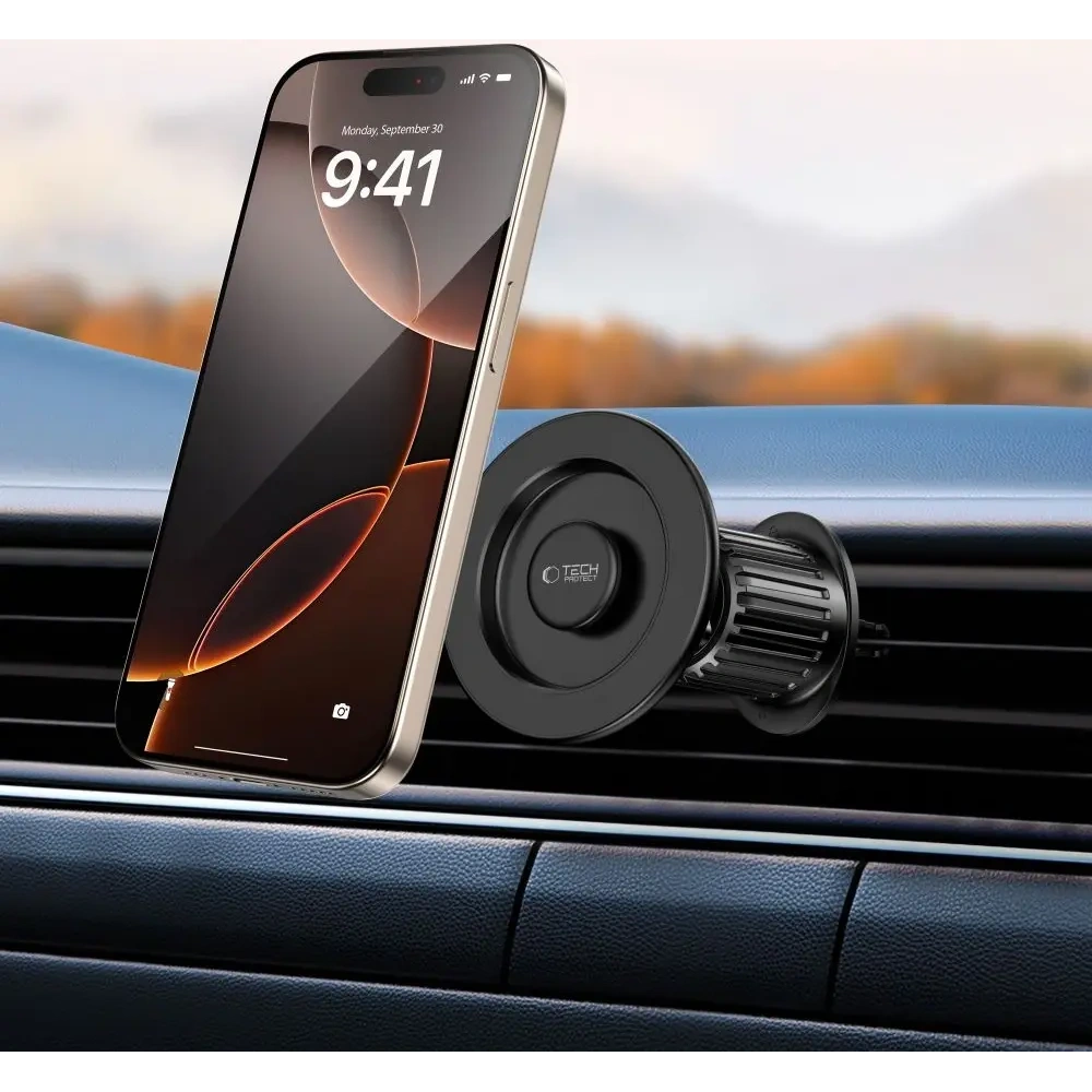 Magnetyczny uchwyt samochodowy do kratki Tech-Protect N58 Magnetic MagSafe Vent Car Mount Black