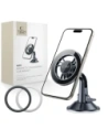 Magnetyczny uchwyt samochodowy na kokpit / szybę Tech-Protect N56 Magnetic MagSafe Dashboard Shrt Car Mount Black