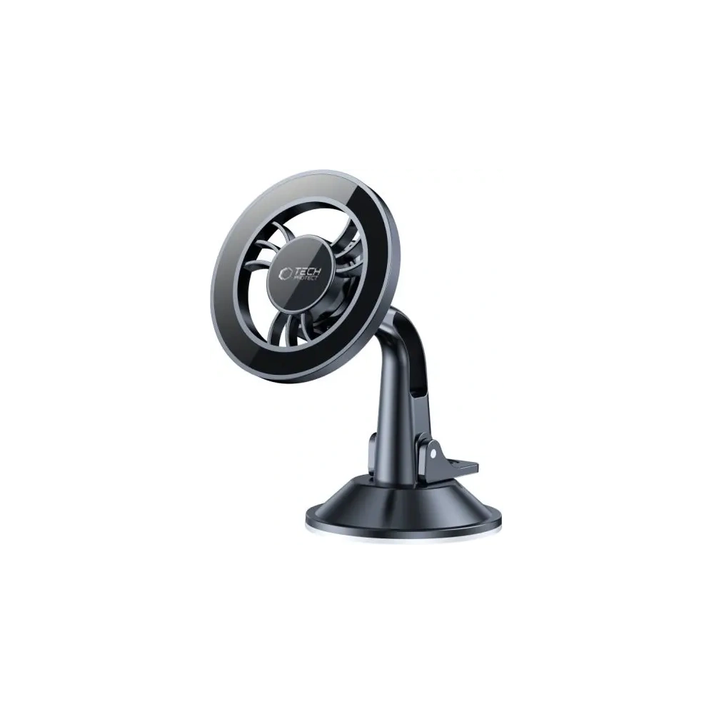 Magnetyczny uchwyt samochodowy na kokpit / szybę Tech-Protect N56 Magnetic MagSafe Dashboard Shrt Car Mount Black