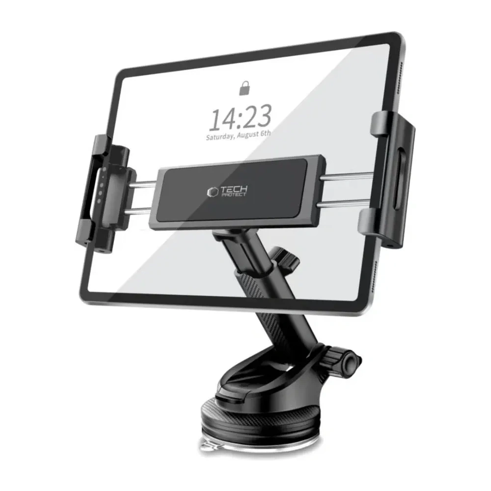 Uchwyt samochodowy na kokpit / szybę / do kratki do tableta Tech-Protect V4 Universal Windshield & Dashboard Car Mount For Tablet Black