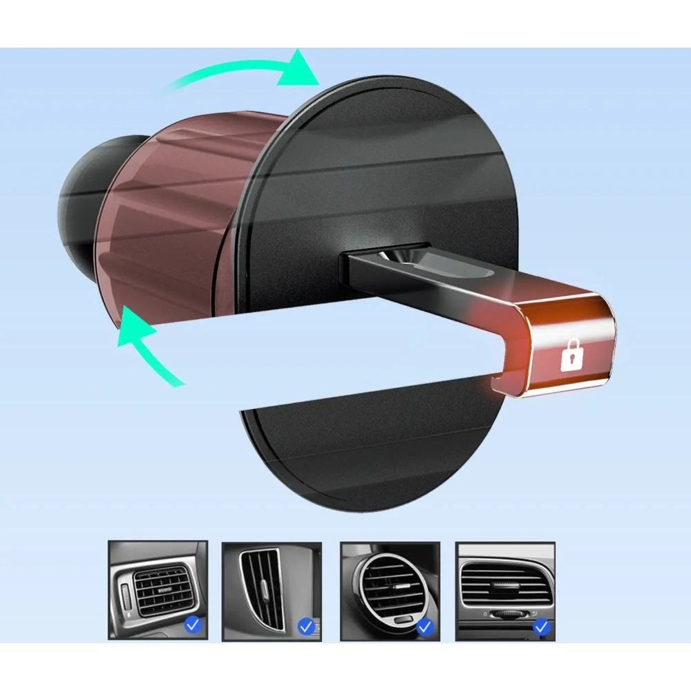 Uchwyt samochodowy do kratki Dudao F2+ zaciskowy czarny