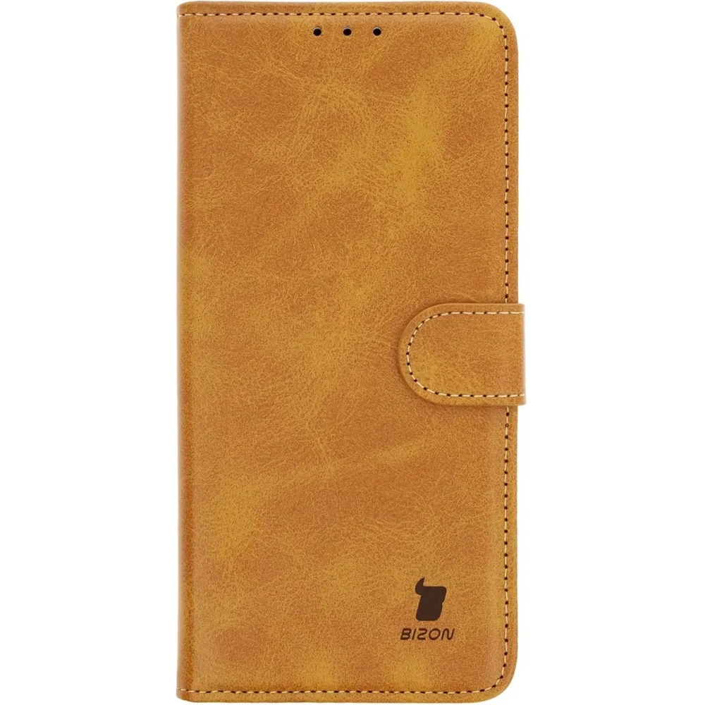 Etui z klapką Bizon Case Pocket do Honor Magic7 Pro brązowe