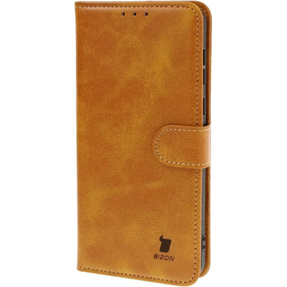 Etui z klapką Bizon Case Pocket do Honor Magic7 Pro brązowe