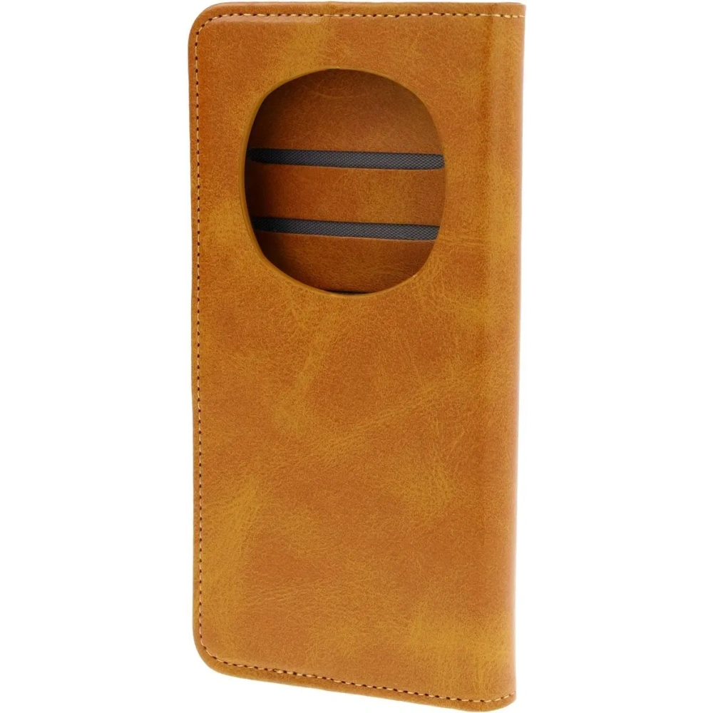 Etui z klapką Bizon Case Pocket do Honor Magic7 Pro brązowe