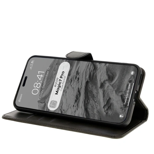 Kup Etui z klapką Bizon Case Pocket do Honor Magic7 Pro czarne - BIZ8345 - {ean13} - Sklep Home Screen