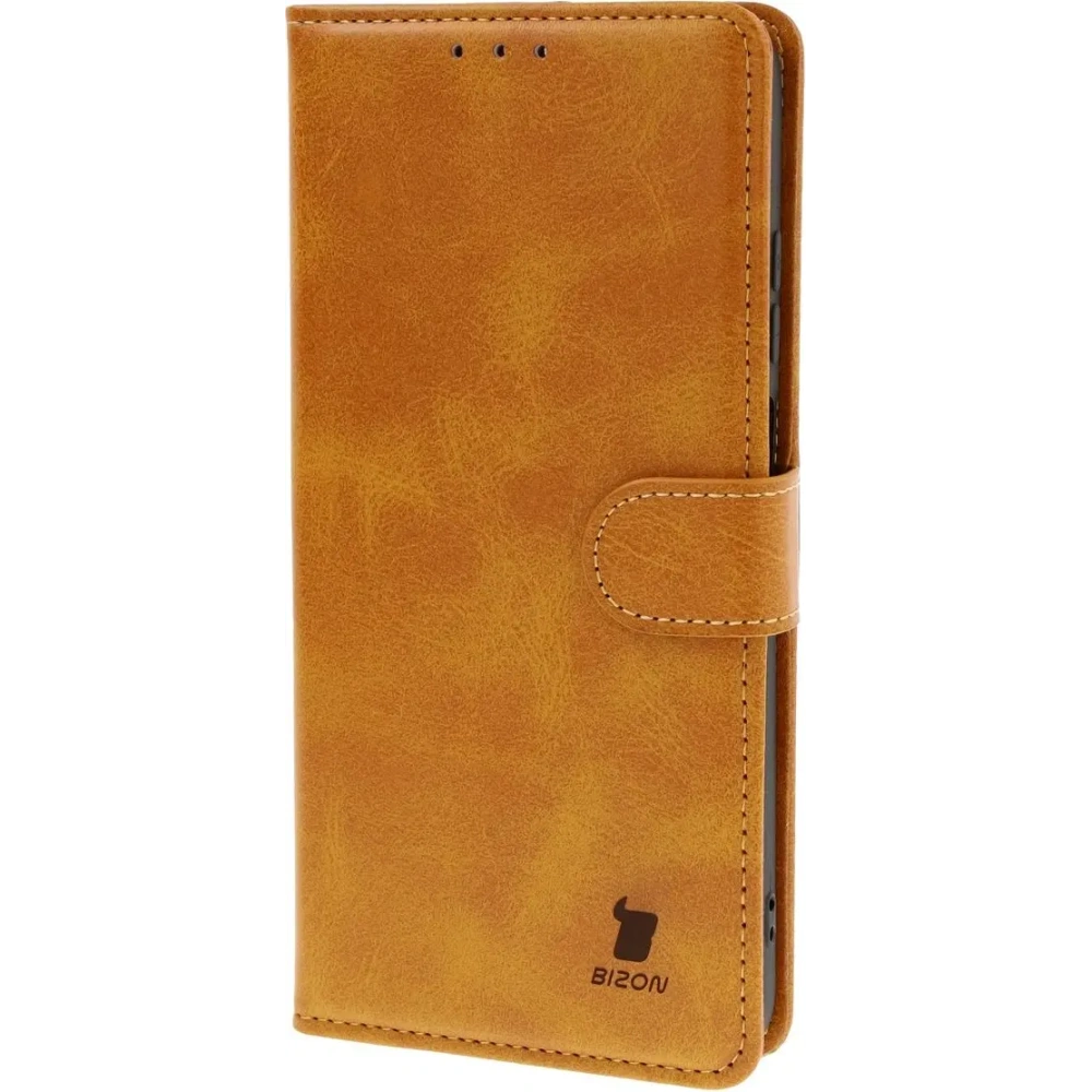 Etui z klapką Bizon Case Pocket do Motorola Moto G15 / G15 Power / G05 brązowe