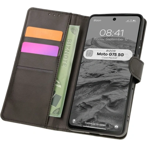 Kup Bizon Case Pocket Motorola Moto G75 5G schwarz - BIZ8351 - {ean13} - Sklep Home Screen