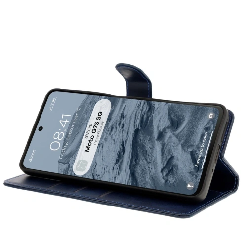 Kup Etui z klapką Bizon Case Pocket do Motorola Moto G75 5G granatowe - BIZ8352 - {ean13} - Sklep Home Screen