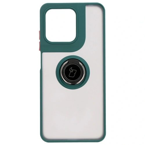 Kup Etui s úchytem na prst Bizon Case Hybrid Ring pro Motorola Moto G15 / G15 Power kouřové s tmavě zeleným rámem - BIZ8353 - {ean13} - Sklep Home Screen