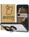 Etui z uchwytem na palec Bizon Case Hybrid Ring do Motorola Moto G15 / G15 Power kouřové s černým rámečkem