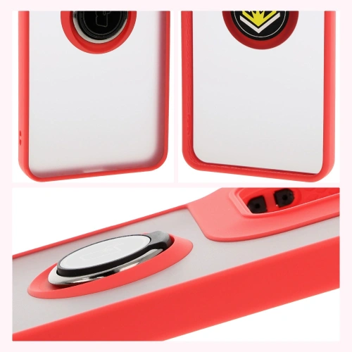 Kup Etui z uchwytem na palec Bizon Case Hybrid Ring do Motorola Moto G15 / G15 Power przydymione z czerwoną ramką - BIZ8355 - {ean13} - Sklep Home Screen