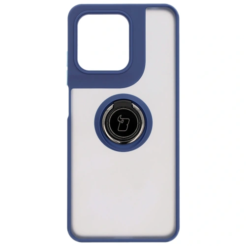 Kup Etui z uchwytem na palec Bizon Case Hybrid Ring do Motorola Moto G15 / G15 Power przydymione z granatową ramką - BIZ8356 - {ean13} - Sklep Home Screen