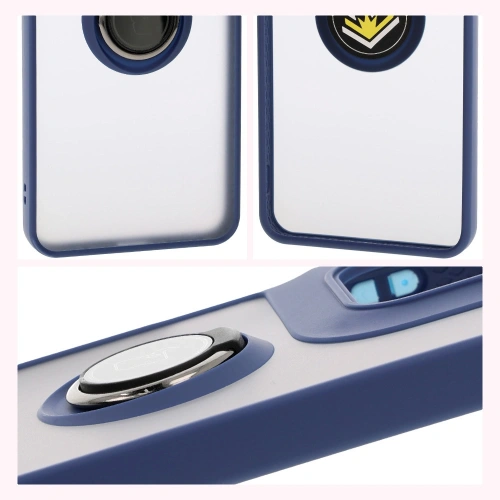Kup Etui z uchwytem na palec Bizon Case Hybrid Ring do Motorola Moto G15 / G15 Power przydymione z granatową ramką - BIZ8356 - {ean13} - Sklep Home Screen