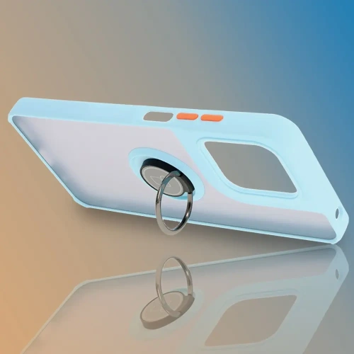 Buy Bizon Case Hybrid Ring Motorola Moto G15 / G15 Power smoky with a light blue frame - BIZ8357 - {ean13} - Home Screen Store Europe
