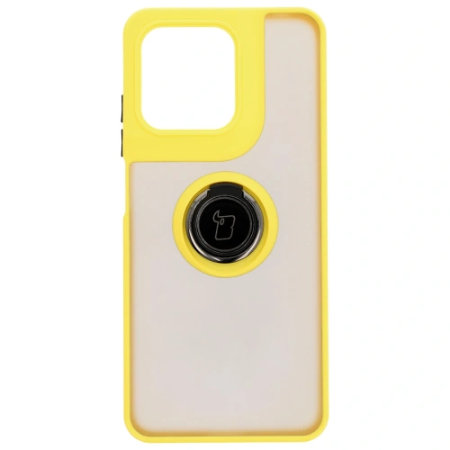 Kup Etui z uchwytem na palec Bizon Case Hybrid Ring do Motorola Moto G15 / G15 Power przydymione z żółtą ramką - BIZ8358 - {ean13} - Sklep Home Screen