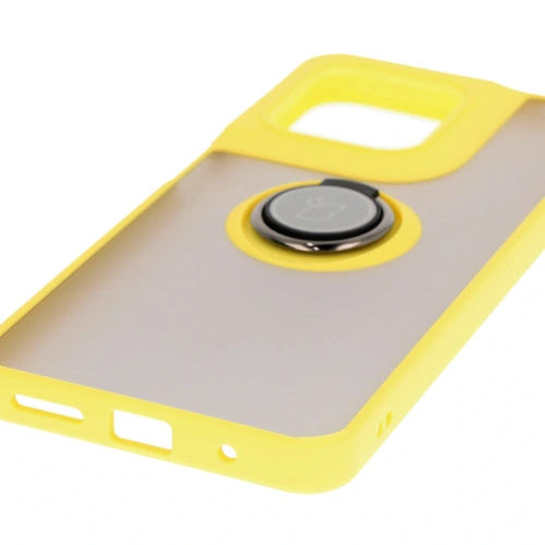Kup Etui z uchwytem na palec Bizon Case Hybrid Ring do Motorola Moto G15 / G15 Power przydymione z żółtą ramką - BIZ8358 - {ean13} - Sklep Home Screen