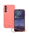 Silikonový obal s magnetickým kroužkem Bizon Case Silicone Magnetic Sq pro Samsung Galaxy A16 4G / 5G v barvě špinavě růžové