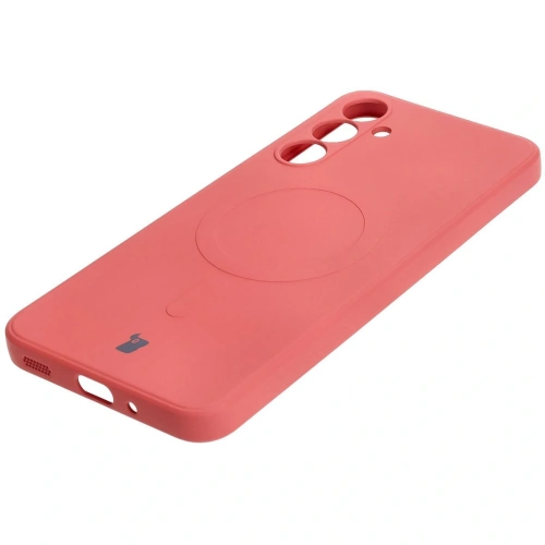 Kup Silikonowe etui z pierścieniem magnetycznym Bizon Case Silicone Magnetic Sq do Samsung Galaxy A16 4G / 5G brudnoróżowe - BIZ8360 - {ean13} - Sklep Home Screen