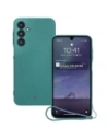 Silikonowe etui z pierścieniem magnetycznym Bizon Case Silicone Magnetic Sq do Samsung Galaxy A16 4G / 5G ciemnozielone