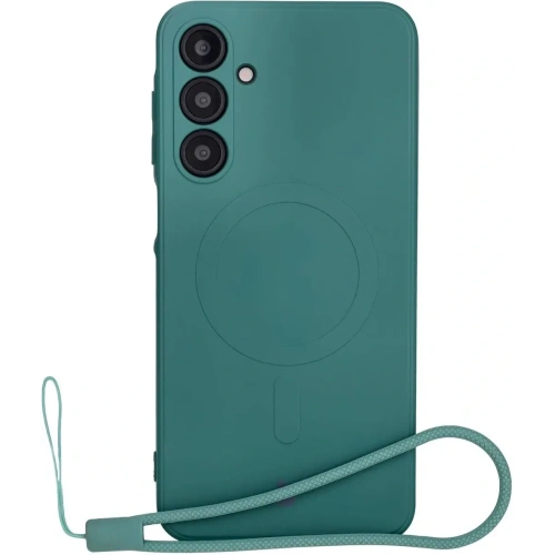 Kup Silikonowe etui z pierścieniem magnetycznym Bizon Case Silicone Magnetic Sq do Samsung Galaxy A16 4G / 5G ciemnozielone - BIZ8361 - {ean13} - Sklep Home Screen