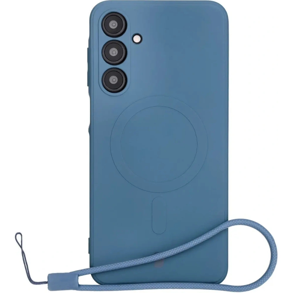 Silikonowe etui z pierścieniem magnetycznym Bizon Case Silicone Magnetic Sq do Samsung Galaxy A16 4G / 5G granatowe