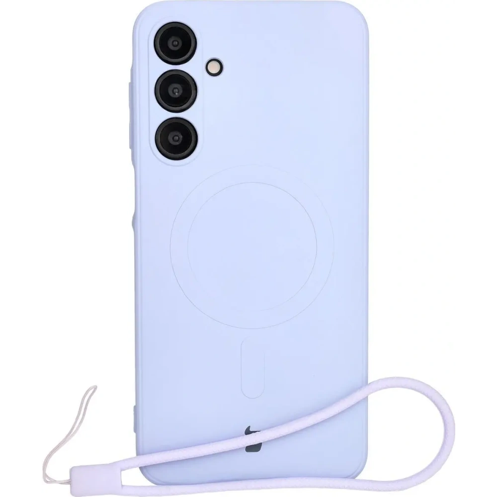 Silikonowe etui z pierścieniem magnetycznym Bizon Case Silicone Magnetic Sq do Samsung Galaxy A16 4G / 5G jasnofioletowe