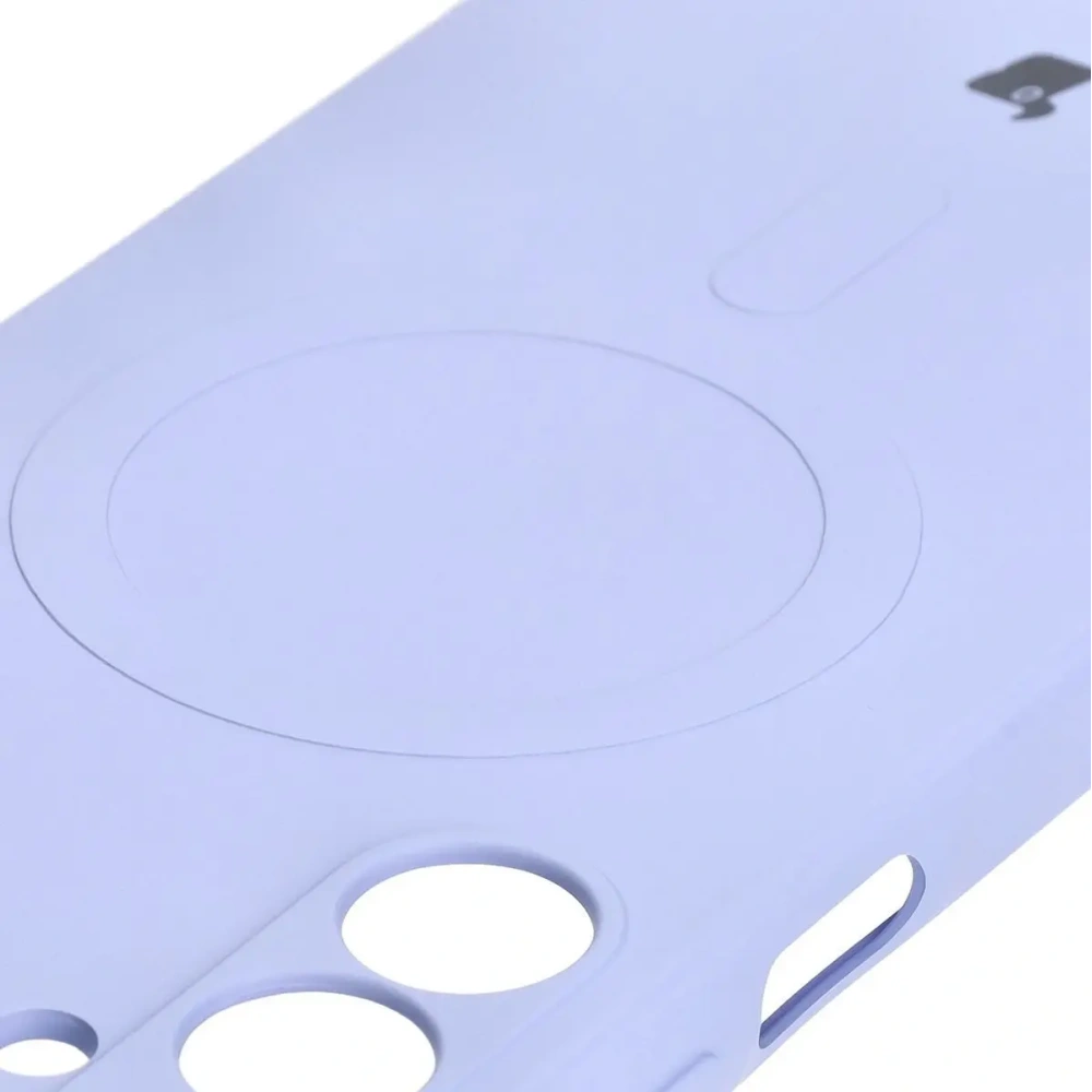 Silikonowe etui z pierścieniem magnetycznym Bizon Case Silicone Magnetic Sq do Samsung Galaxy A16 4G / 5G jasnofioletowe