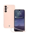Silikonowe etui z pierścieniem magnetycznym Bizon Case Silicone Magnetic Sq do Samsung Galaxy A16 4G / 5G jasnoróżowe