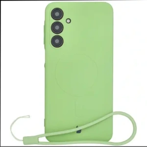 Kup Silikonové pouzdro s magnetickým kroužkem Bizon Case Silicone Magnetic Sq pro Samsung Galaxy A16 4G / 5G jasně zelené - BIZ8366 - {ean13} - Sklep Home Screen
