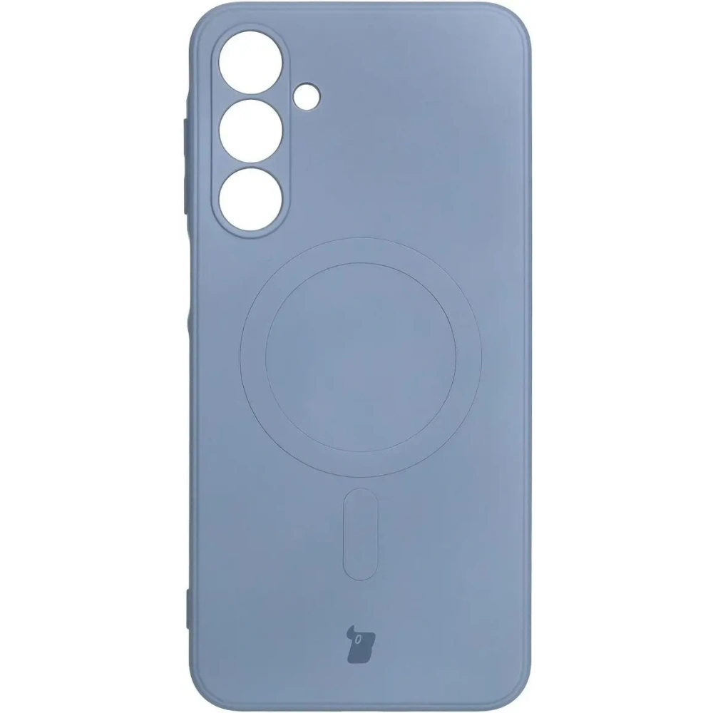 Silikonowe etui z pierścieniem magnetycznym Bizon Case Silicone Magnetic Sq do Samsung Galaxy A16 4G / 5G szare