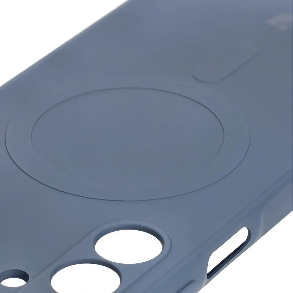 Silikonowe etui z pierścieniem magnetycznym Bizon Case Silicone Magnetic Sq do Samsung Galaxy A16 4G / 5G szare